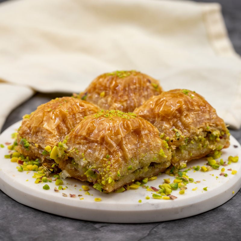 traditional Turkish pistachio baklava