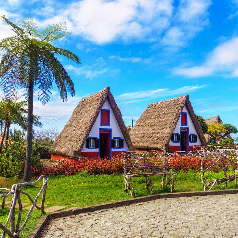 Houses Of Santana In Madeira, Portugal, Southern Europe