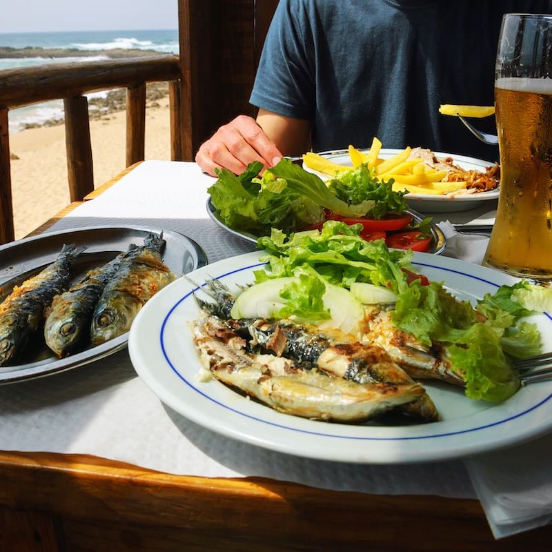 Portuguese Food Next To The Beach