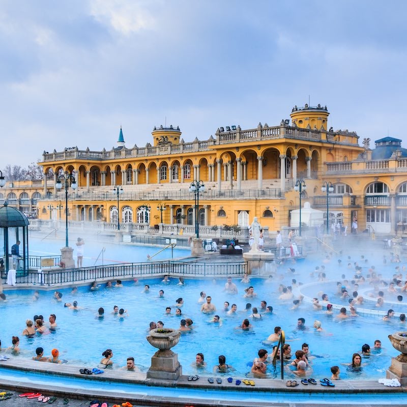 Szechenyi Baths In Budapest, Hungary, Central Eastern Europe