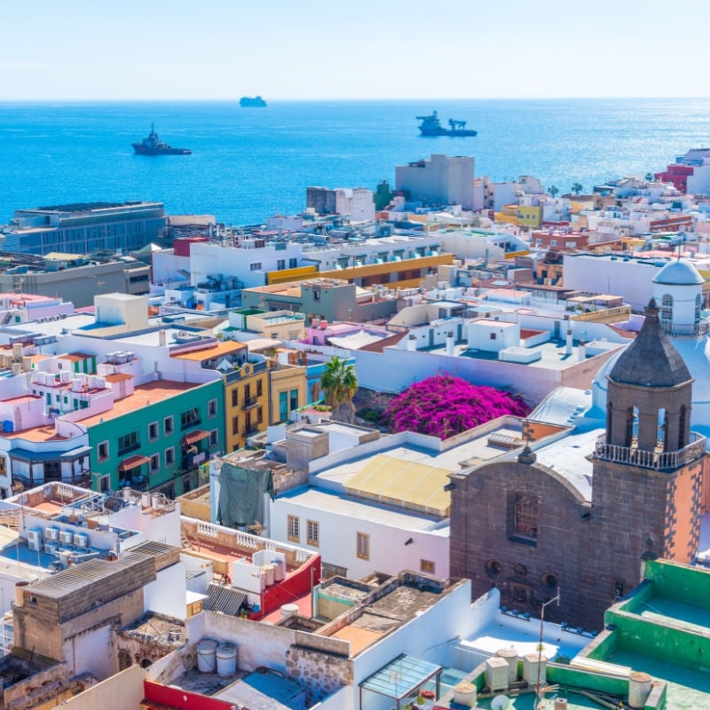 aerial view of Las Palmas, Gran Canaria