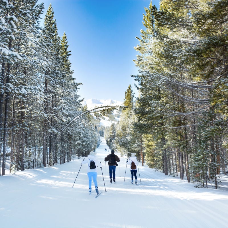 cross country skiing at nordic center in breckenridge colorado