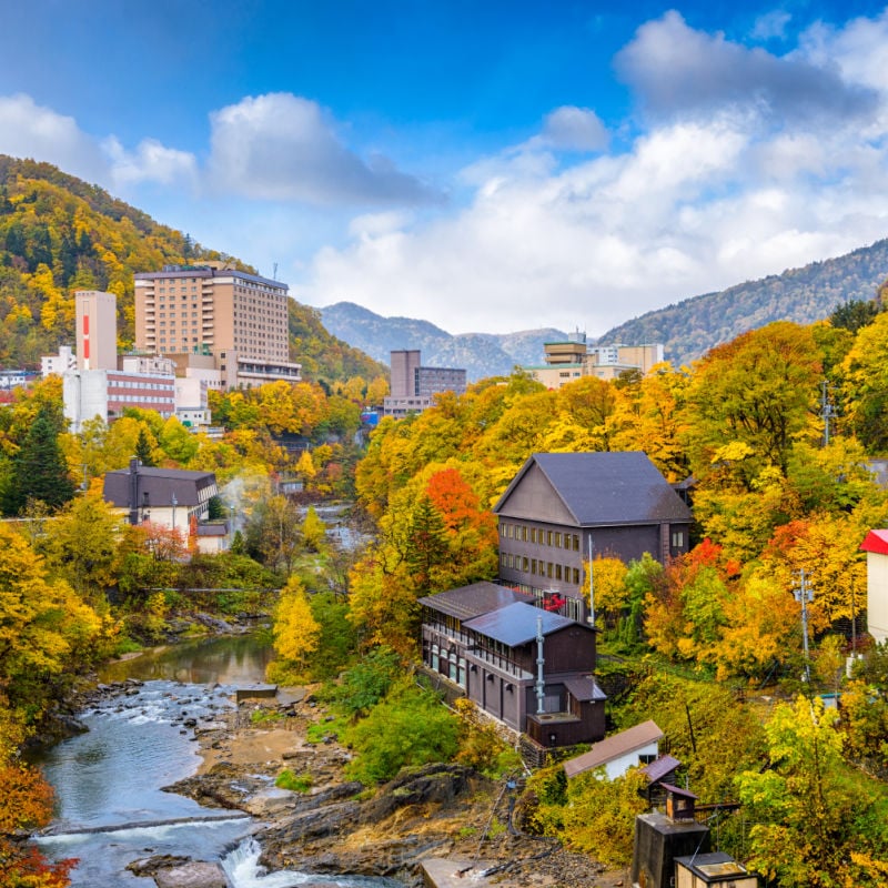 jozankei an onsen town in hokkaido japan