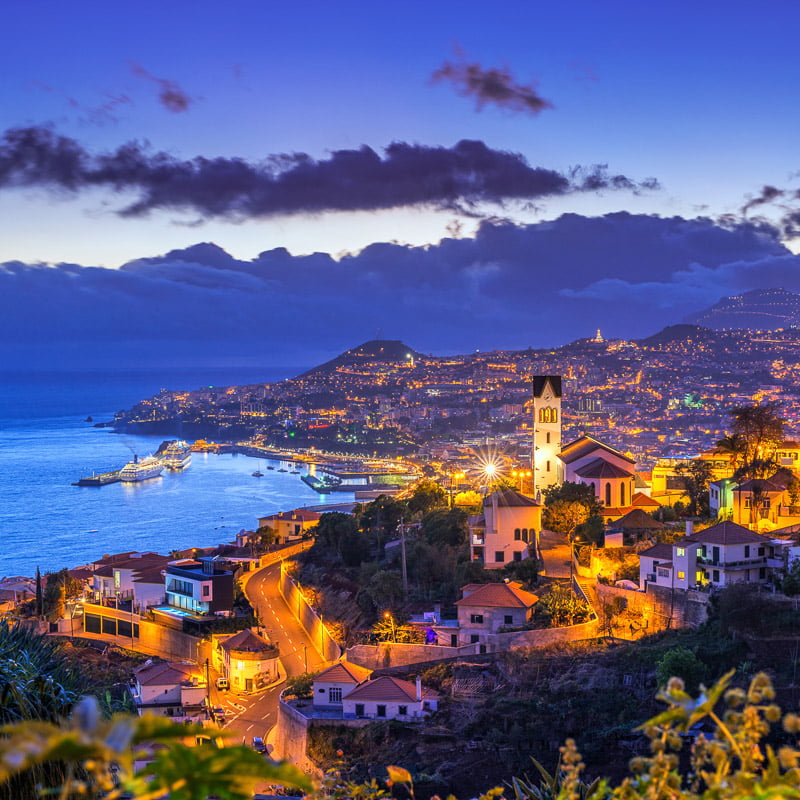 funchal at night