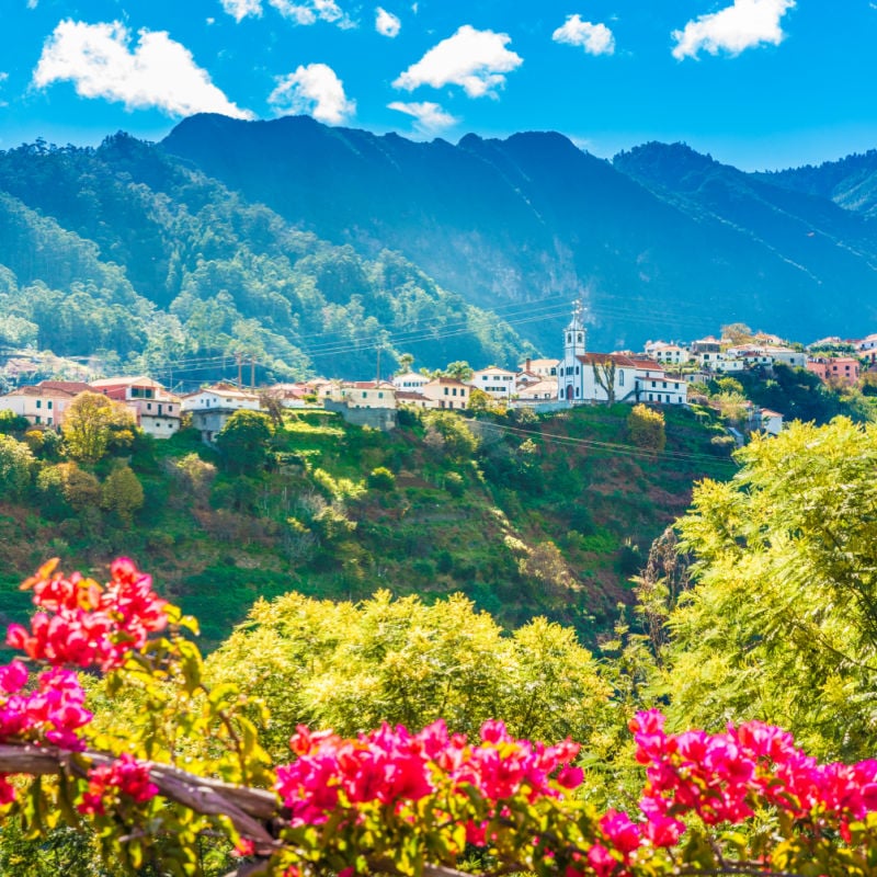 mountain village on madeira island portugal