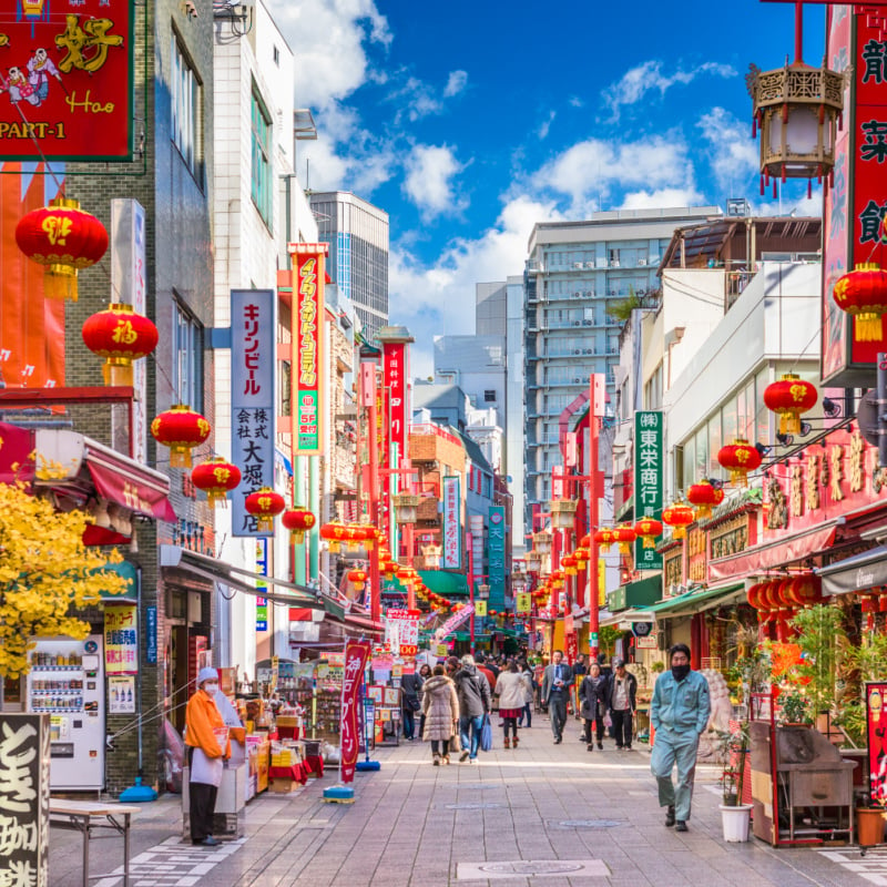 Vibrant Street In Kobe, Japan, East Asia