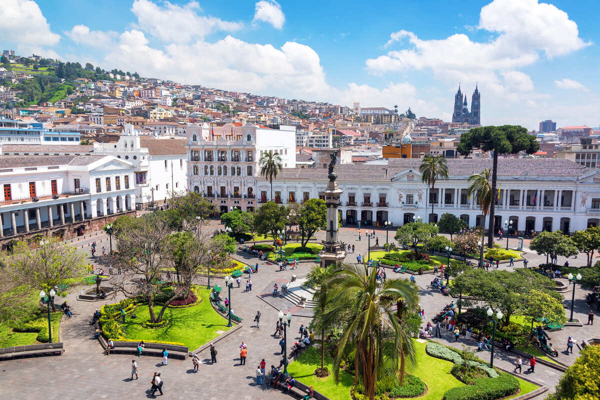 Aerial View Of Quito, The Capital City Of Ecuador, South America