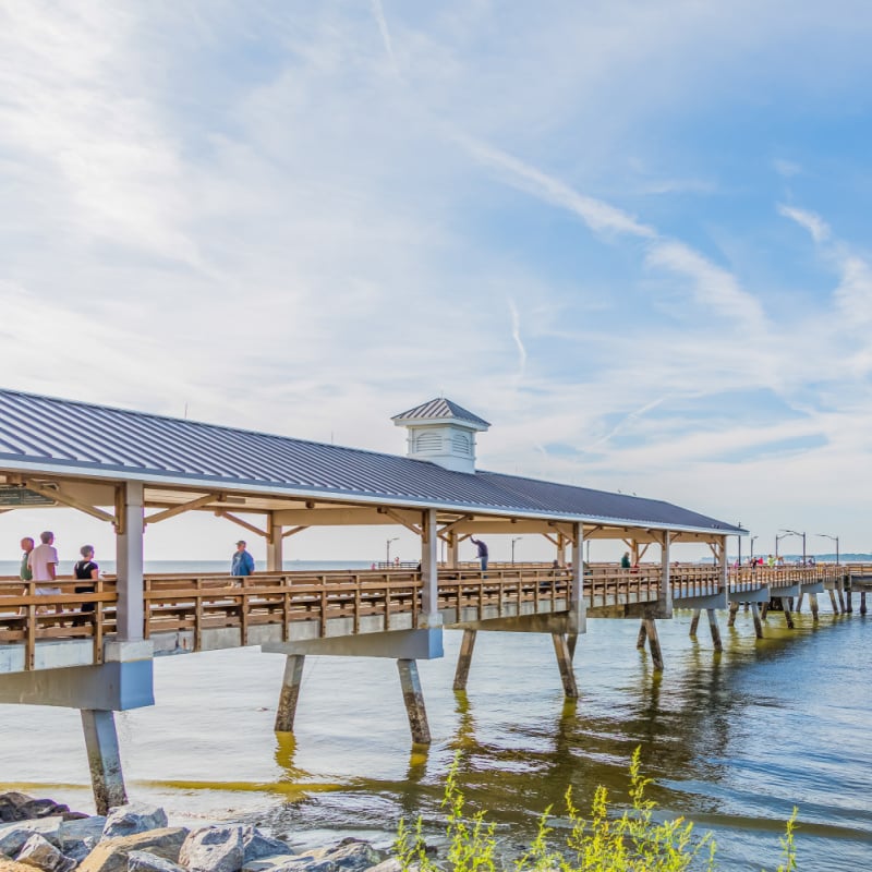 a pier at st simons island in georgia