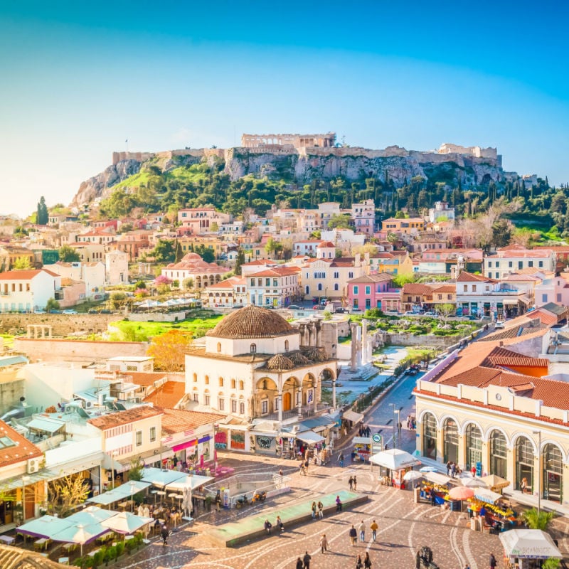 aerial view of Athens, Greece