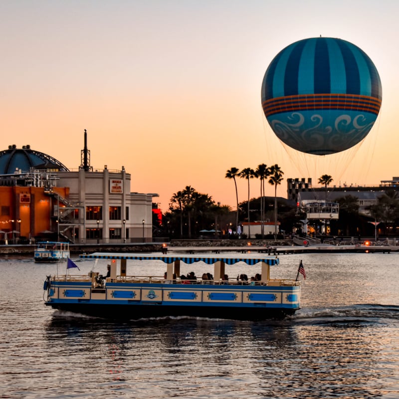 Disney Springs at sunset