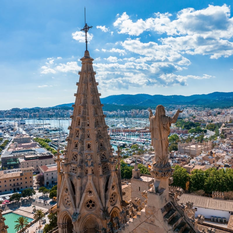 La Seu, the gothic medieval cathedral of Palma de Mallorca in Spain