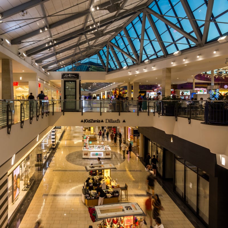 inside stonebriar centre in fresco Texas