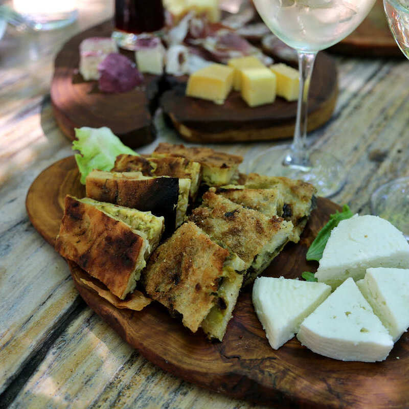 Albanian Food Set On The Table At A Restaurant In Albania, Eastern Europe