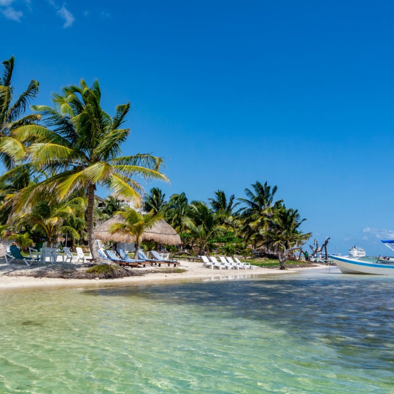 Beach in Mahahual, Mexico