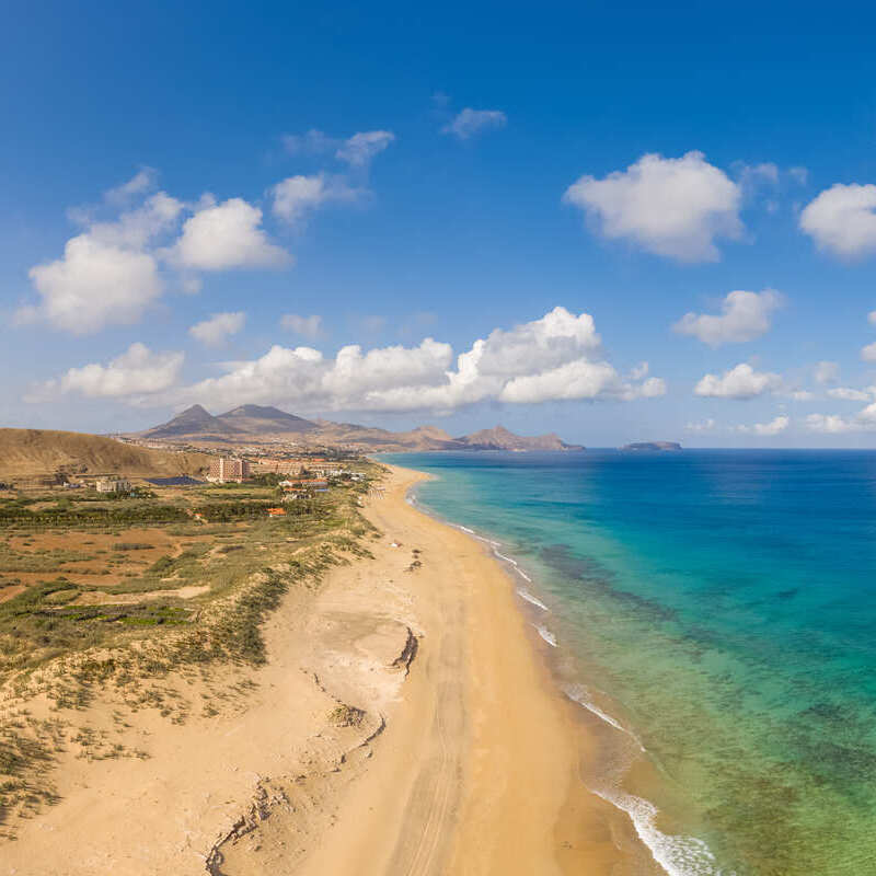 Panoramic View Of Porto Santo Island, Portugal, Southern Europe