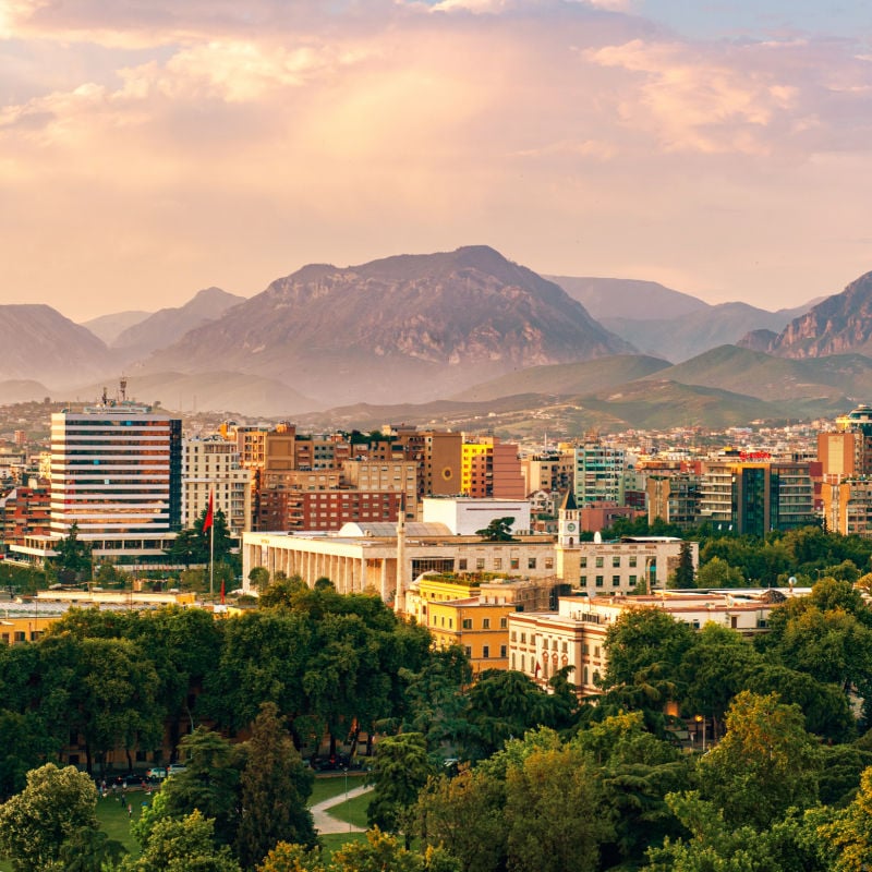 View of Tirana Albania