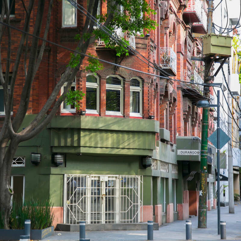 Traditional Building In Roma, A Neighborhood In Mexico City, Mexico, Latin America