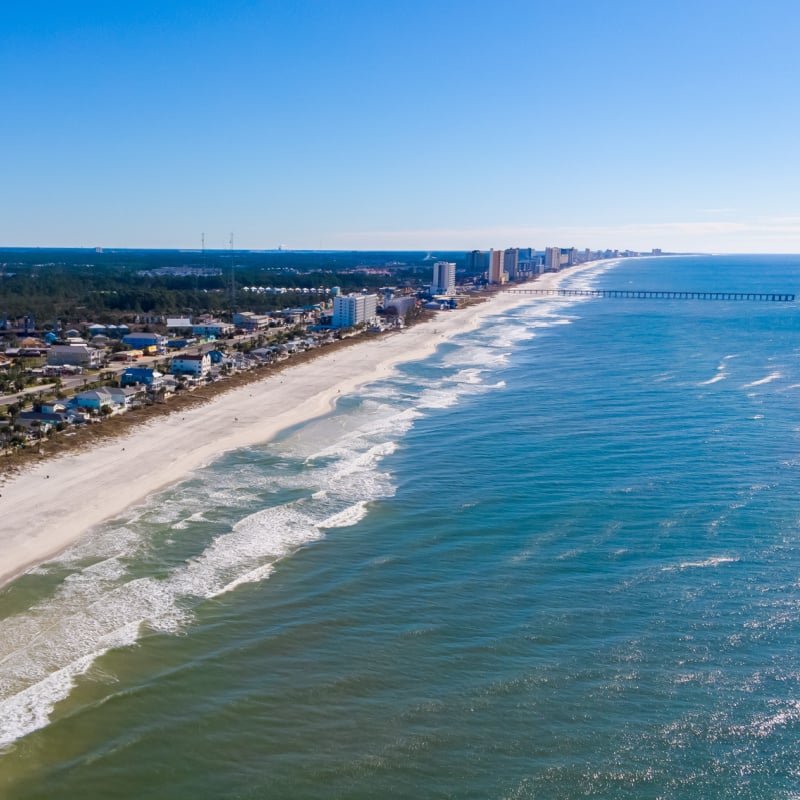 coastline of gulf shores alabama