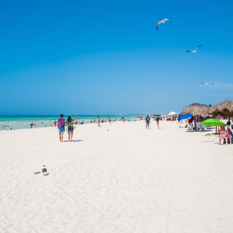 sisel beach in yucatan mexico