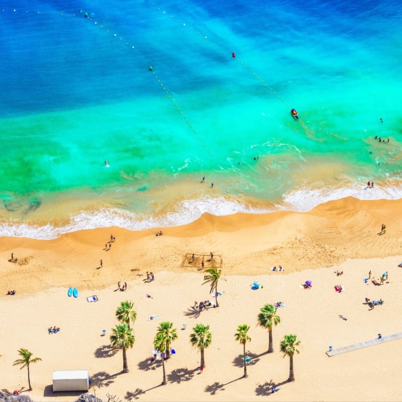 Landscape with Las teresitas beach, Tenerife, Canary Islands, Spain