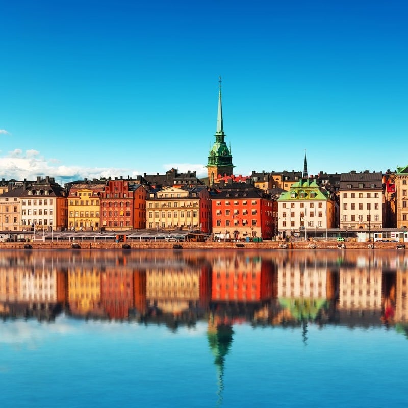 Panorama Of Gamla Stan, The Old Town Of Stockholm, Sweden, Scandinavia, Northern Europe