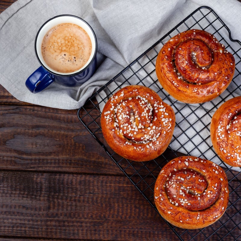 coffee and pastry in the swedish tradition of fika