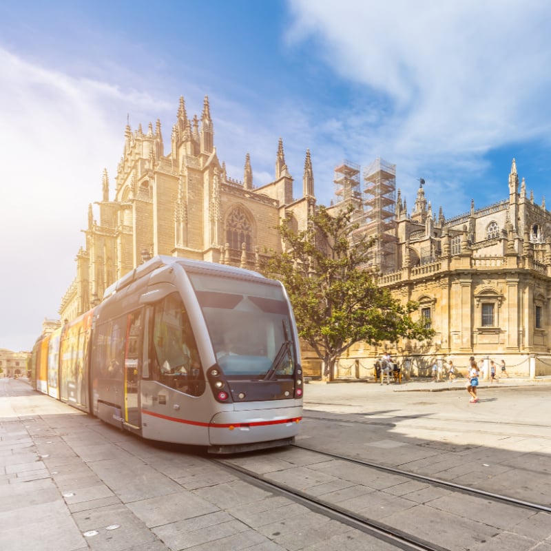 Tram in Sevilla, Spain