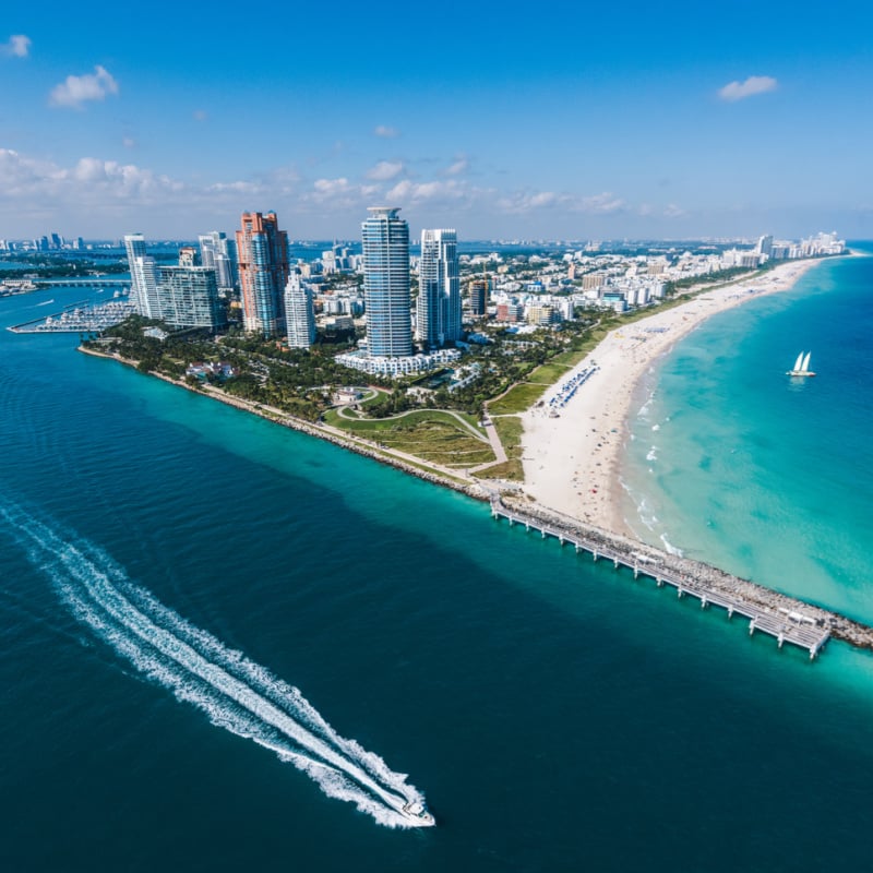 Aerial view of Miami