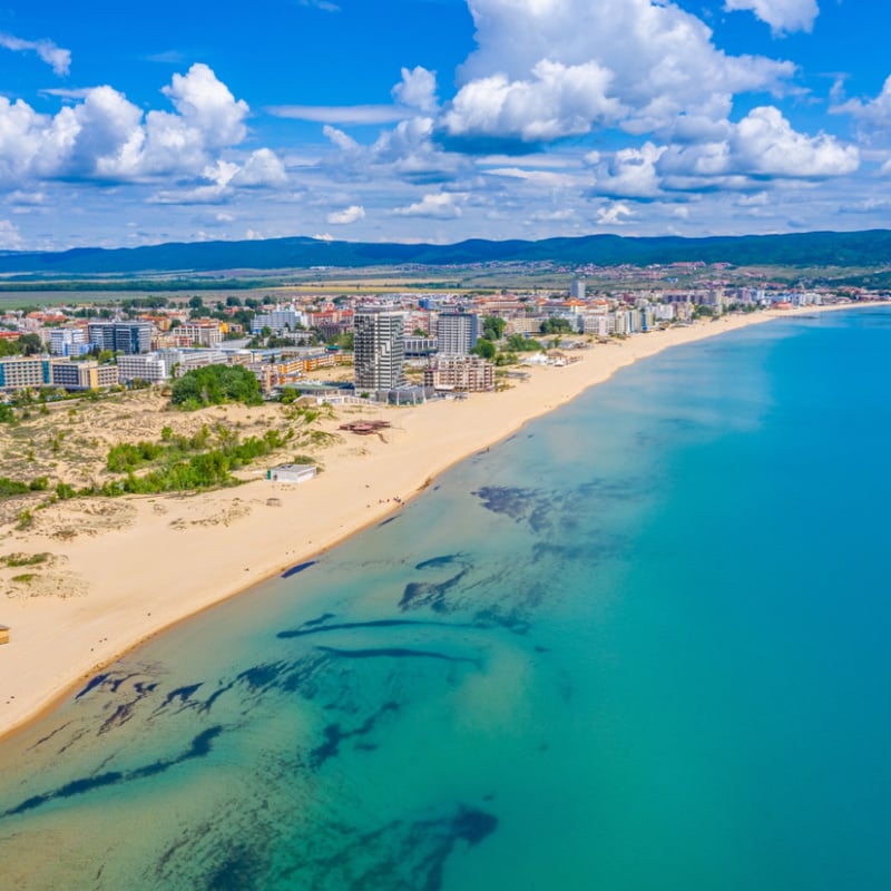 Coastline of Sunny Beach, Bulgaria