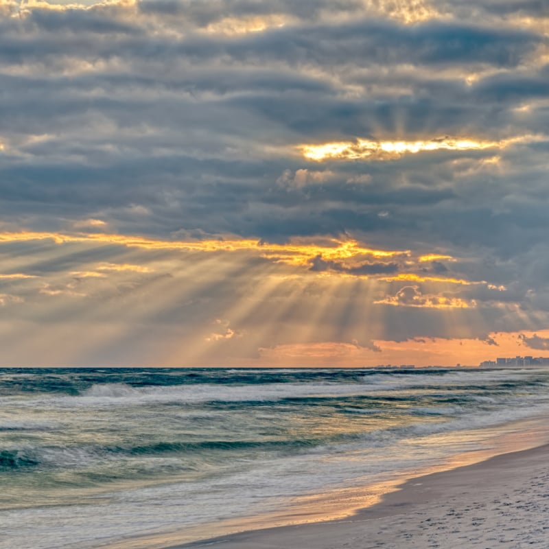 Dramatic sunset in Santa Rosa Beach