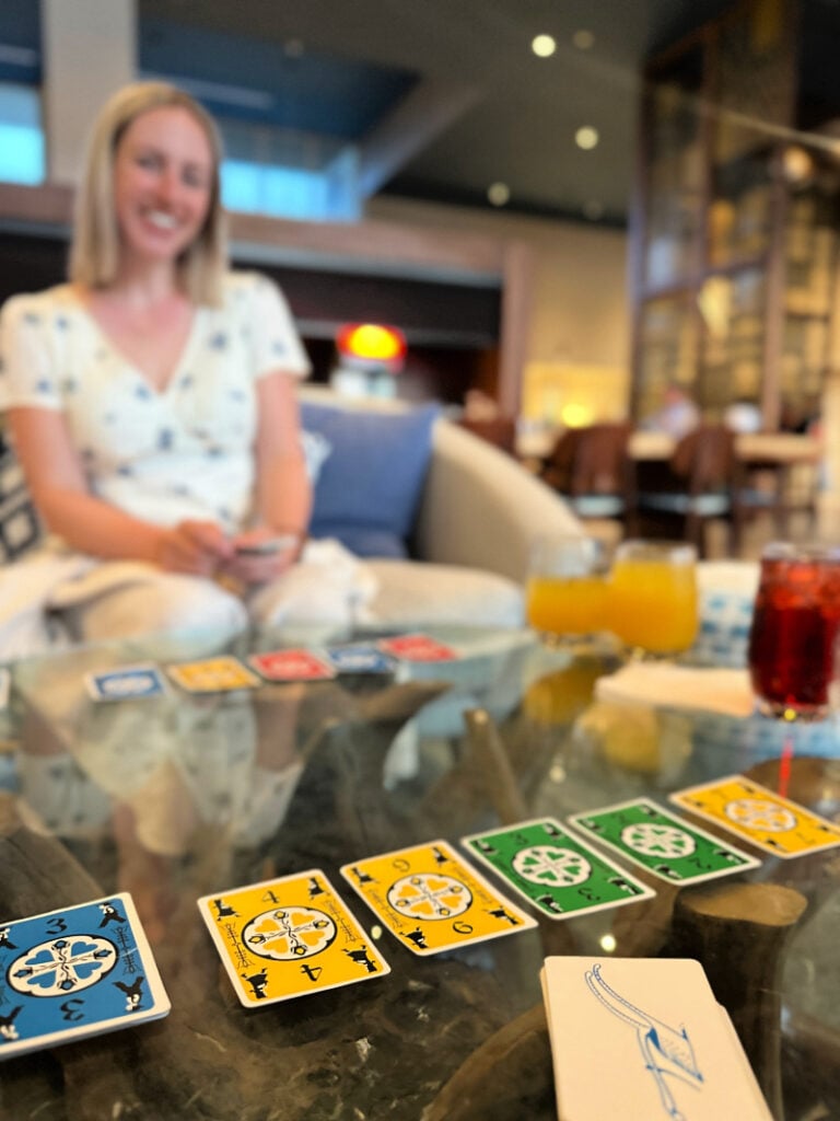 Playing cards in the Embassy Suites Aruba
