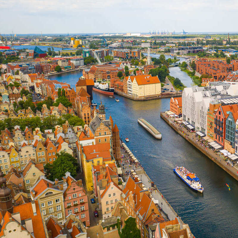 Aerial View Of Gdansk, A Historic Baltic City In Pomerania, Poland, Central Eastern Europe.jpg