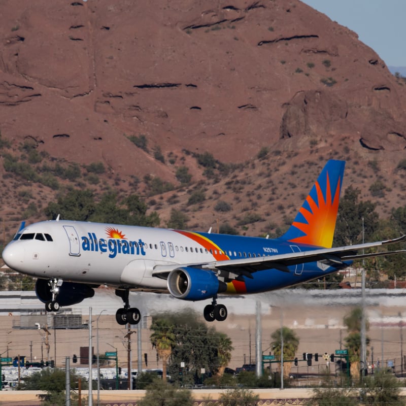 Allegiant plane in Phoenix