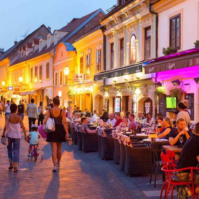 Tkalciceva Street In Zagreb, Croatia, Central Eastern Europe