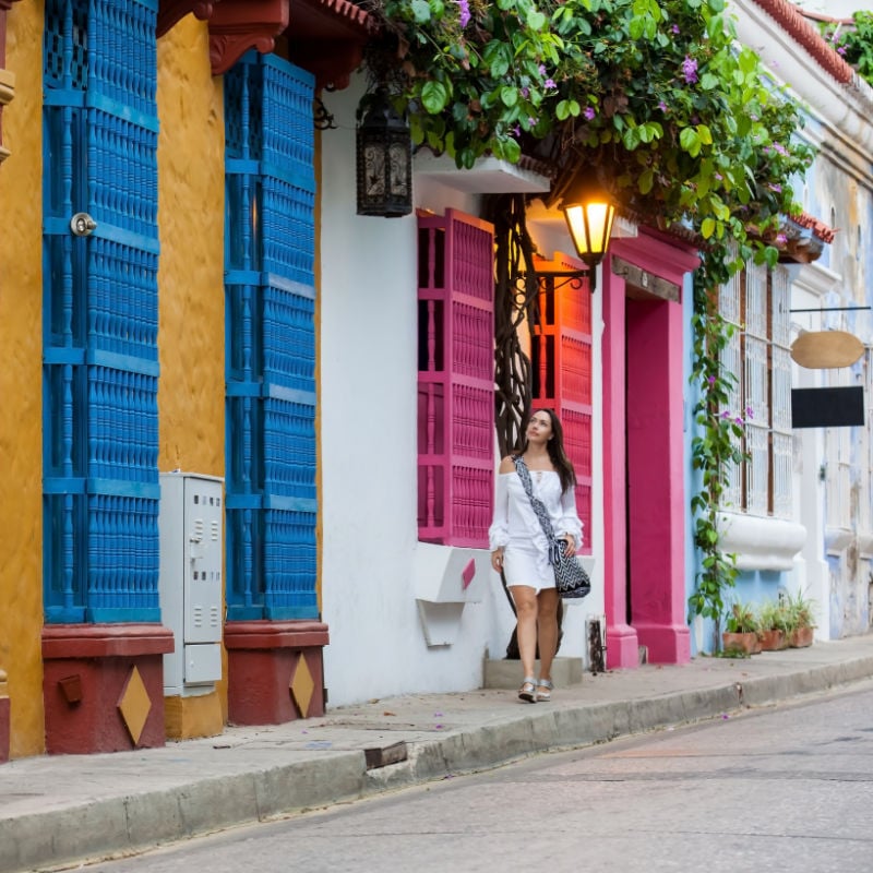 Woman in Cartagena Colombia