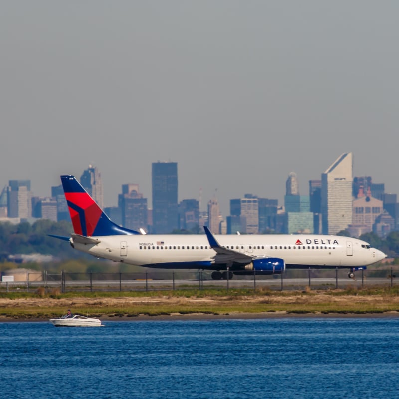 Delta plane in NYC