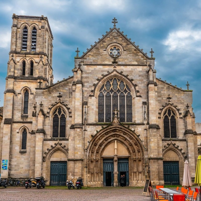 Gothic Church In Bordeaux, France, Southern Europe