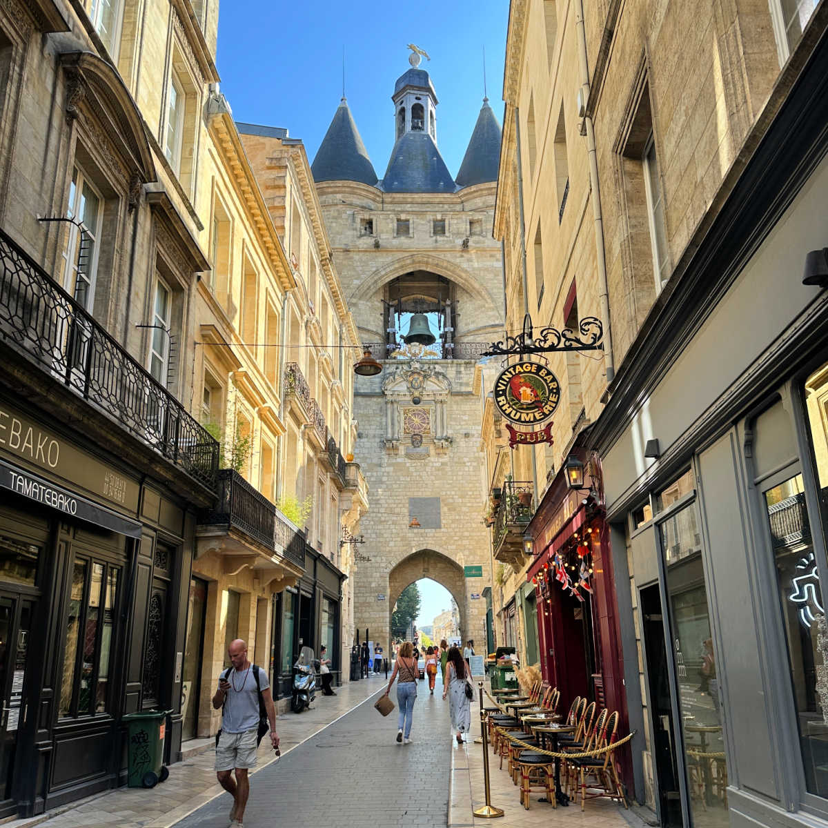 Medieval Clock Tower In Bordeaux, France, Southern Europe