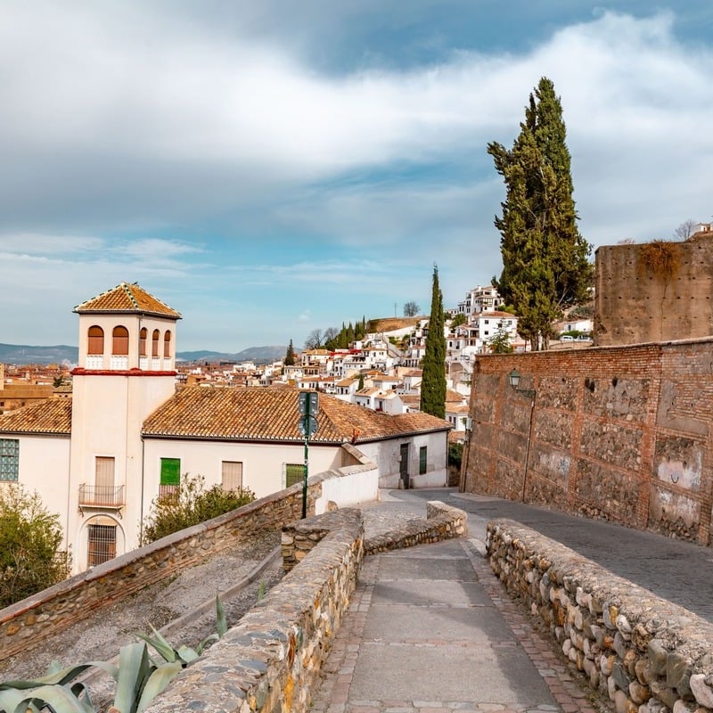 Albaicin Old Town In Granada, Spain, Southern Europe