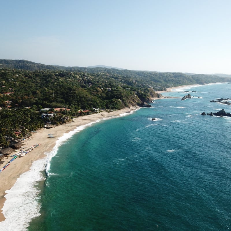 Beautiful coast of Mazunte, Mexico