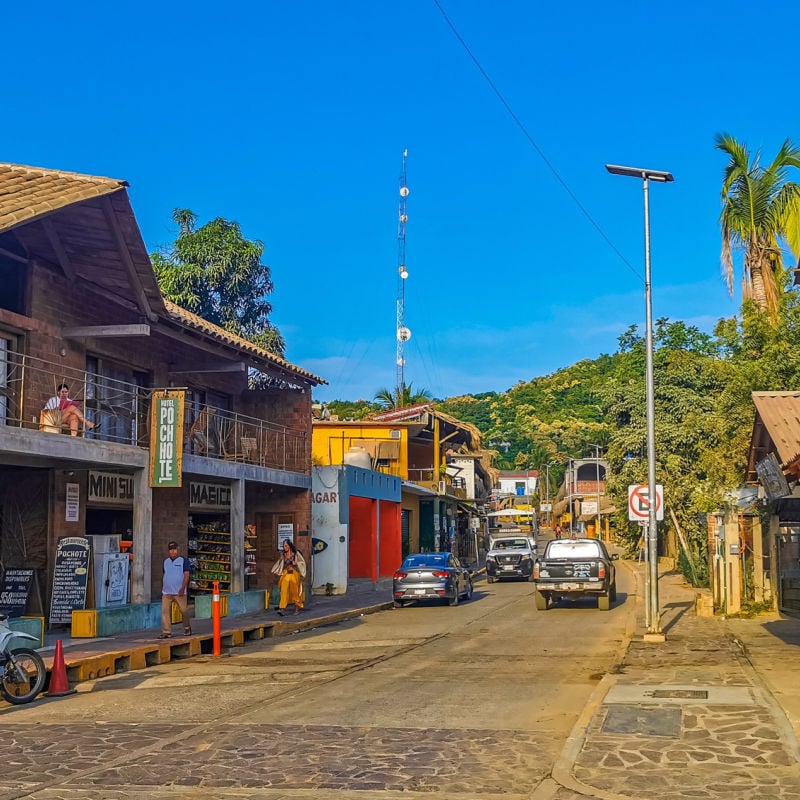 Idyllic street in Mazunte, Mexico