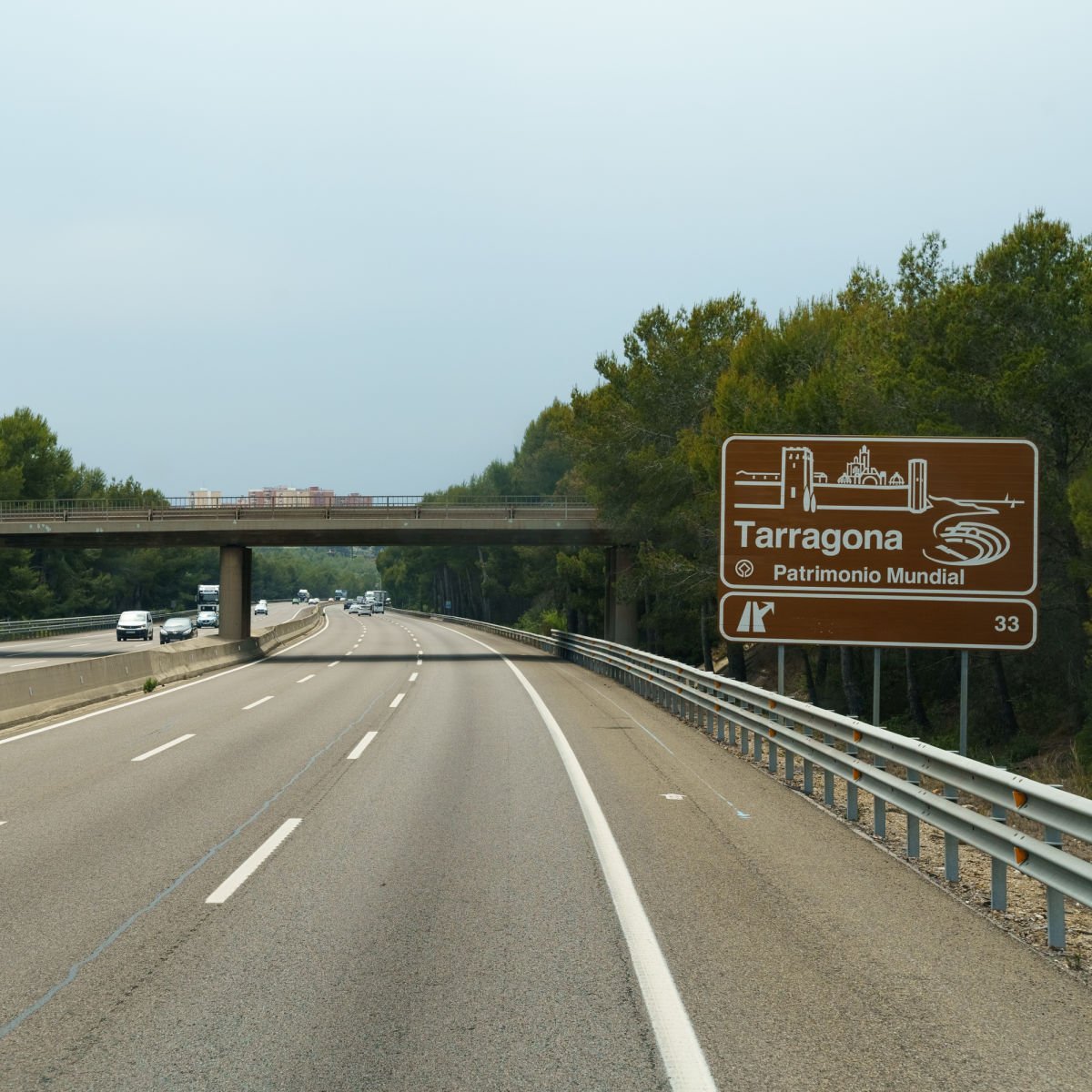 Tarragona road sign