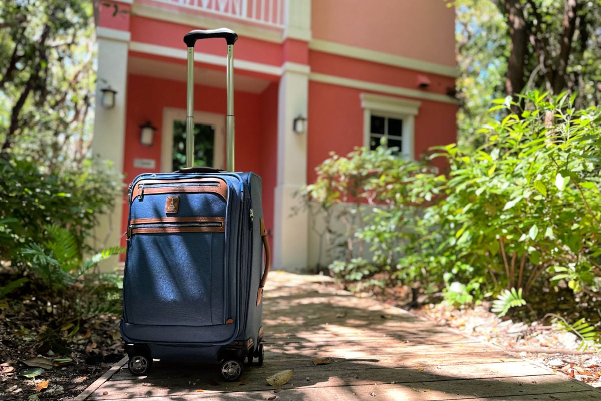 Travel Pro bag in front of Bungalows at Playa Largo Resort in Key Largo