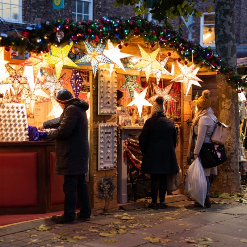 York Christmas Market stall, Parliament Street.