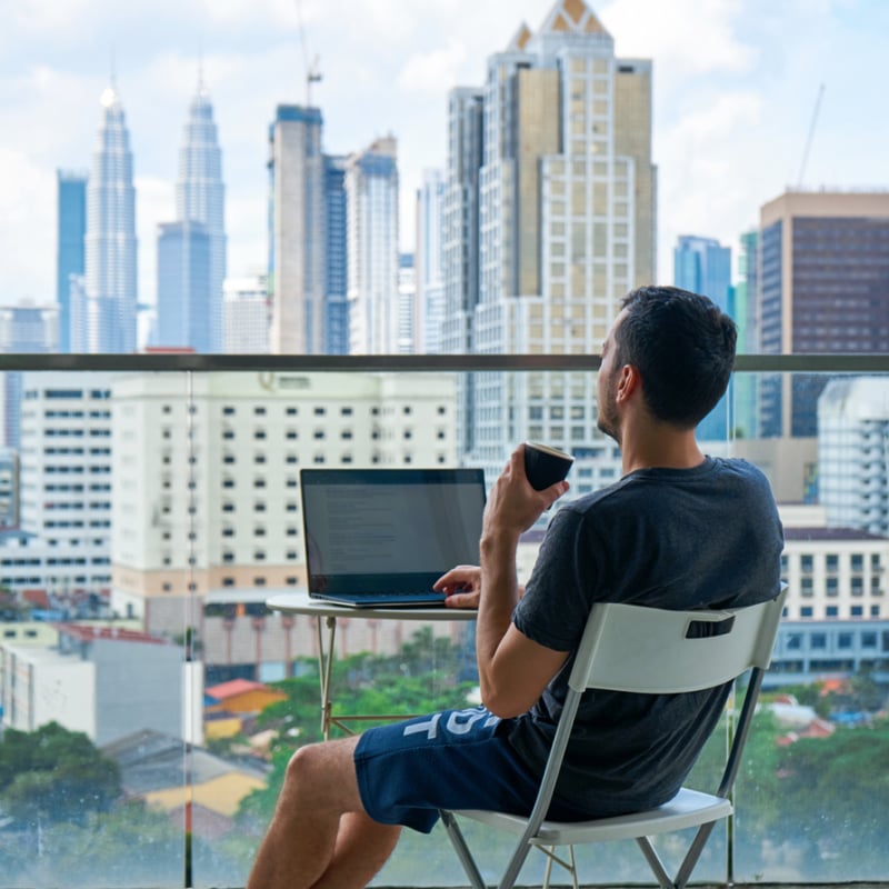 Digital Nomad In Kuala Lumpur, Malaysia, Southeast Asia