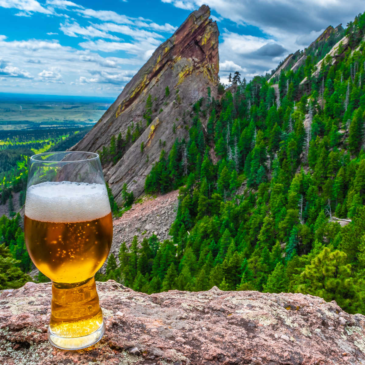 Beer glass in Boulder mountains