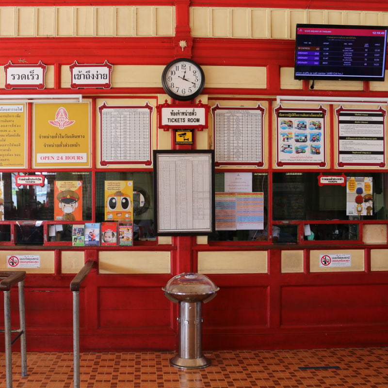 Hua Hin Railway Station ticket booth