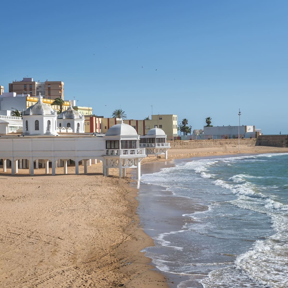 La Caleta Beach In Cadiz, Spain