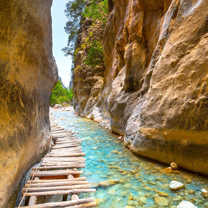 Samaria Gorge In Crete, Greece