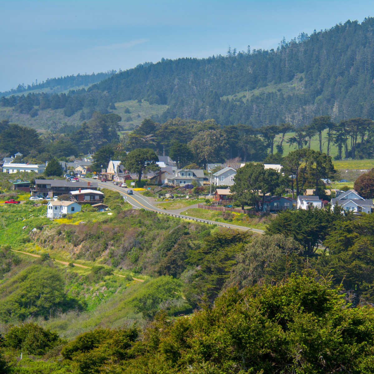 Small town of Elk, California